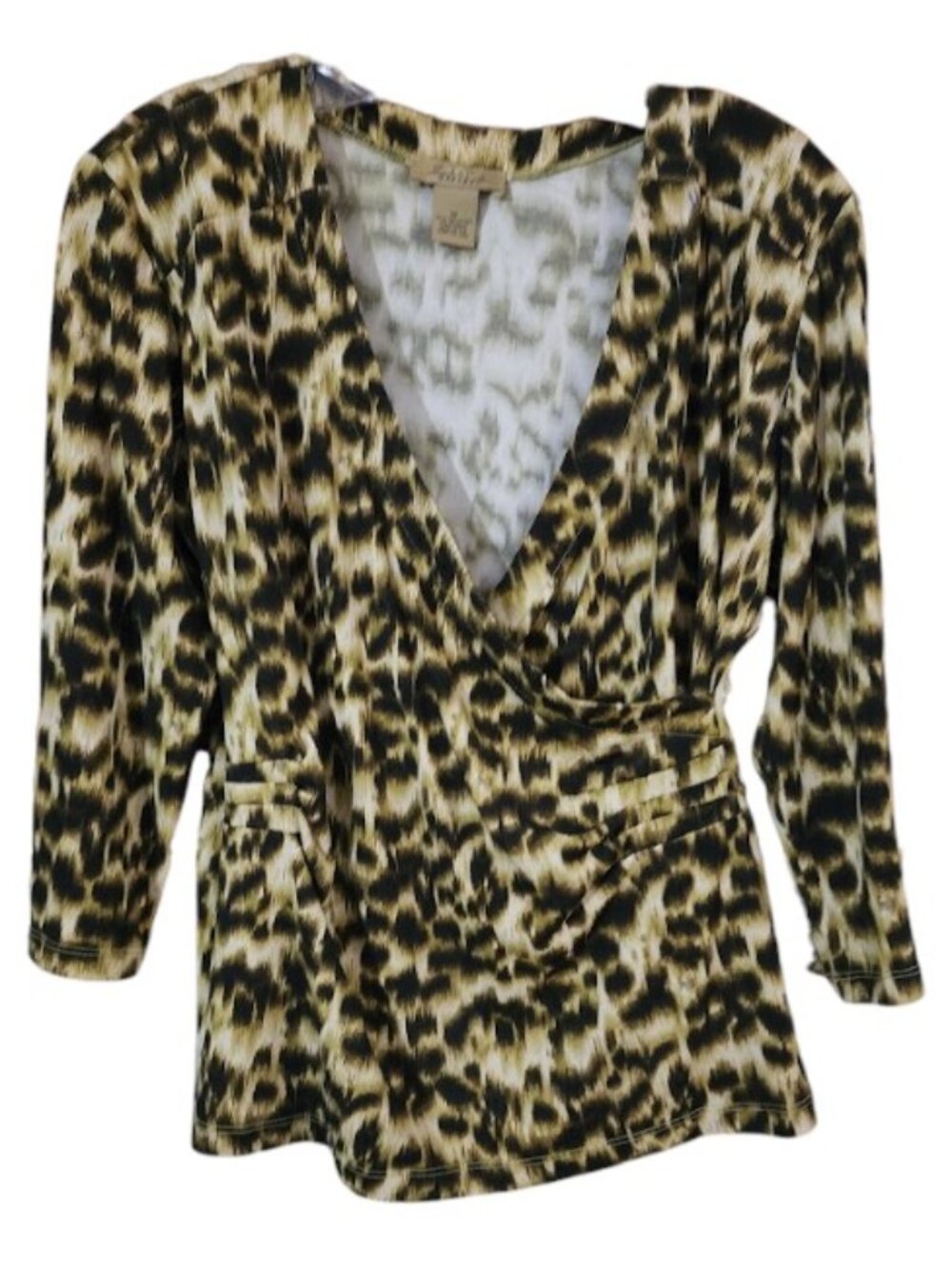 Peck & Peck Leopard Print Blouse Medium